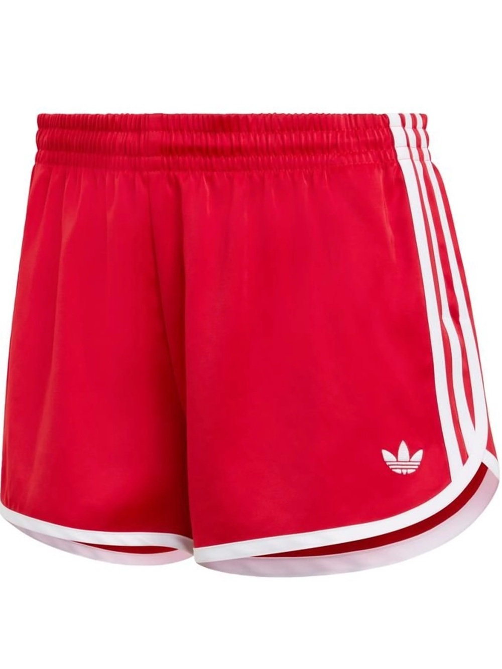 adidas Red Athletic Shorts with White Trim